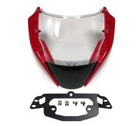 Adjustable fairing Motorcycle Front Windscreen Spoiler For Ducati For Monster 1200S 2017-2023 Accessories(Rosso)