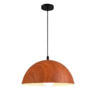 Adjustable Farmhouse Chandeliers 1 Pack Wooden Grain Finish Dome Hanging Vintage Ceiling Light Fixture Industrial Modern Dining Room Hanging Lamp Rustic Hallway Barn Bar Pendant Lights