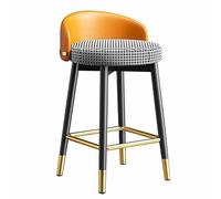 Adjustable Faux Leather Makeup Chair - High Stool with Backrest Padded Vani Seat 29.5in for Home Salon Beau Parlor Dressing Room Slish Comfort