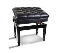 Adjustable Faux Leather Piano Stool Horseshoe Legs 60x40x50-60CM - Stylish Music Bench for Home Studio and Concert Use Comfortable Seating for Pianists