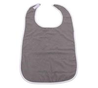 Adjustable Feeding Adult Bib, Comfortable Clothing Protector, Drool Bib for Elderly Men Women Disabled, Machine Washable Terry Cloth Material (Grey)