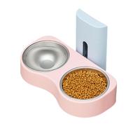 Adjustable Feeding Station: Vertical Space Optimization, Removable Stands, Twin Steel Containers | Sturdy Structures and Hygienic Nutrition Applications for