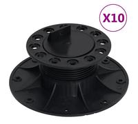 Adjustable feet 10pcs Black Polypropylene Decking Pack 14.8cm Top 19.8cm 20-30mm