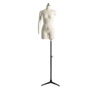 Adjustable Female Dress Form Mannequin for Tailoring and Display with Pinnable Surface