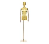 Adjustable Female Mannequin Dress Form for Sewing, Torso with Solid Wood Arm for Clothing Display, Ideal for Tailoring and Fashion Design