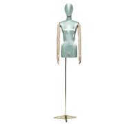 Adjustable Female Mannequin Dress Form for Sewing, Torso with Solid Wood Arm for Clothing Display, Ideal for Tailoring and Fashion Design