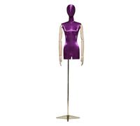 Adjustable Female Mannequin Dress Form for Sewing, Torso with Solid Wood Arm for Clothing Display, Ideal for Tailoring and Fashion Design
