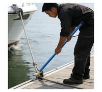 Adjustable Fiberglass Dock Pole Stick, Heavy Duty Telescopic Boat Hook for Pushing Pulling, Rescue Boat Accessories, 3 Pack 19.7ft