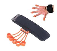 Adjustable Finger Exerciser, Improve Flexibility, Grip Strength with Wrist Strap for Yoga (Black)