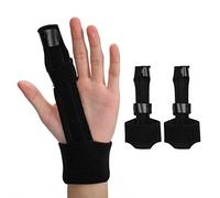 Adjustable Finger Trigger Splint - 2pcs Wrist & Finger Immobilization Support with Metal Bands for Mallet Fractured Fingers, Tendonitis, Joint Pain Relief