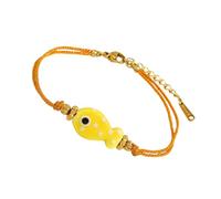 Adjustable Fish Designs Braided Steel Soft Cord Designs Portable Adjustable Jewelry Multiple Color Fish Charm Braided