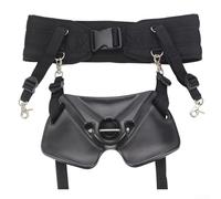 Adjustable Fishing Fighting Belt & Harness with ABS Front Plate, EVA Foam Padding, and Rotatable Metal Lock Catches for Gimbal Rod Holders