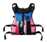 Adjustable Fishing Vest with Reflective Strips and Pockets, Buoyancy Aid for Kayaking, Boating, Water Sports, Safety Flotation Device(Cold white)