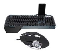 Adjustable Five Gears Wired Keyboard, Mechanical Keyboard, USB 6 Keys Two-Color Injection Keycap 1.6M / 5.2Ft 3200Dpi for Gaming Set