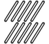 Adjustable Flat Connectors, 10 Pcs Metal Plates, Wood Connectors with Slot Hole, Flat Angle Connection Plates for Furniture Repair & DIY Projects - 155x19mm