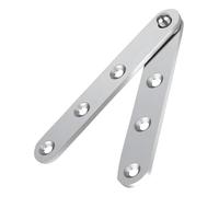 Adjustable Flat Door Closing Hinges,2PCS Stainless Steel Doors Under 360 Degree Rotating Shaft Rotation Hinge Positioning Concealed Cabinet(L)