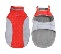 Adjustable Fleece Warm Dog Jacket With D-Ring Outdoor Waterproof Reflective Cold-Proof Labrador Bulldog Sheepdog Coat.,Red,2xl