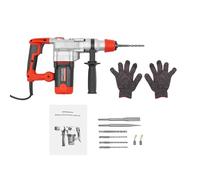 Adjustable, Flexible Hammer Drill, 2200W 5J, 6 Speeds, 4 Drill Functions & More Quickly Change, Safety Clutch & Anti-Vibration Technology (Black + Red)