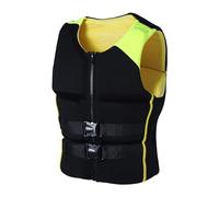 Adjustable Float Jacket with Secure Zipper and Buckle, Float Jacket for Fishing Kayaking Paddleboarding Nearshore Sailing(Yellow,L)