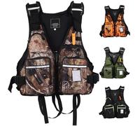 Adjustable Float Jacket with Whistle and Reflective Strips, Float Jacket for Fishing Kayaking Swimming Rafting Surfing(B)