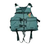 Adjustable Float Jacket with Whistle, Portable Fishing Float Jacket for Casting Paddling, Suitable for Adults Under 220lbs(Groen,S)