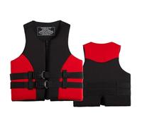 Adjustable Float Jacket with Zipper, Neoprene Float Jacket for Fishing Surfing Kayaking Boating Swimming Water Sports(Red,XXXL)