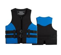 Adjustable Float Jacket with Zipper, Neoprene Float Jacket for Fishing Surfing Kayaking Boating Swimming Water Sports(Blue,XL)