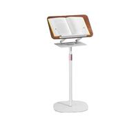 Adjustable Floor Book Stand, 2-in-1 Reading & Music Stand for Laptops, Cookbooks, or Projectors