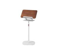 Adjustable Floor Book Stand - 2-In-1 Rotating Reading Holder For Recipes, Textbooks, Tablets & Laptops - 360° Adjustable, Ergonomic Design For Comfortable Reading & Cooki,White-Adjustable 51-119cm