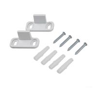 Adjustable Floor Guide for Sliding Barn Door - White Plastic Bottom Roller Kit Prevents Swinging Quiet Smooth Motion Wall Mount Hardware for 3-5cm Thick Doors 2 Pack