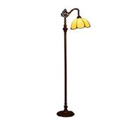 Adjustable Floor Lamp - 65" Standing Light with Resin Base, Ideal for Reading in Contemporary Living Rooms & Offices - Stylish Brown Standard Lamp