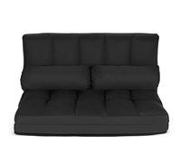 Adjustable Floor Sofa 6-Position Foldable Lazy Sofa Bed-Black
