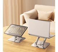Adjustable Floor Stand Book Holder for Reading, 360° Rotating Multi Height Angle Cookbook Stand with Page Paper Clips, Foldable for Laptop and Textbook