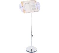 Adjustable Floor Stand Book Holder for Reading & Cookbooks Multi-Angle Laptop Stand for Desk Bed Couch Office - Versatile White Reading Rack