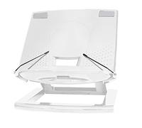 Adjustable Floor Stand Book Holder Hands-Free Reading & Cookbook Stand Laptop Desk Stand 90° Angle for Magazines Menus Music Scores Speech Drafts - White