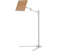 Adjustable Floor-Standing Reading Shelf 360° Rotating Book Stand with Clip Ideal for Cookbooks Textbooks and Hands-Free Reading Perfect for Home or Office Use