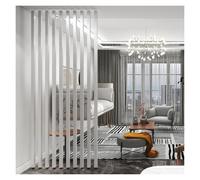 Adjustable Floor-to-Ceiling Decorative Column Grid 100-180cm Room Divider for Entryway, Slatted Screen Perfect for Living Room, White, 145cm/57in/1.4m
