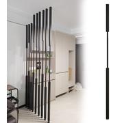Adjustable Floor to Ceiling Room Divider with Metal Slats, No Drilling Privacy Screen for Space Separation