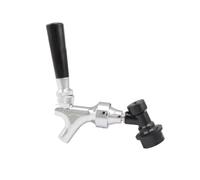 Adjustable Flow Chrome Barrel Beer Faucet 1 Pack with Ball Lock Disconnect (US Type Tap)