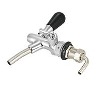 Adjustable Flow Control Chrome Draft Beer Faucet Tap with G5/8 Shank for Home Brew Beer Keg, Stainless Steel Valve and Chrome Plated Brass Body, Sturdy and Anti-Rust for Home Commercial Use