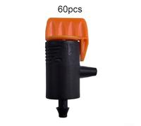 Adjustable Flow Drip Head, 60-Piece Garden Drip Irrigation System, Precision Root-Zone Watering, UV-Resistant Plastic, for Home & Patio Use