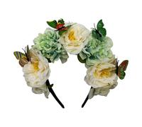 Adjustable Flower Shape Hairband Realistic Butterfly Decor Headband Wedding Party Bride Cosplay Fairy