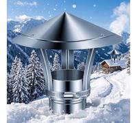 Adjustable Flue Pipe Rain Protector Universal Chimney Top Cowl Stainless Steel Roof Vent Hood Tapered Cap for HVAC System Attic Garage Extractor Fan Exhaust Hardware Accessories(300mm)