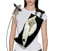 Adjustable Fluffy Bearded Dragon Sling Carrier Bag, Reptile Carrier with Leash Harness Lizard Cage Accessories for Small Animal, Kitty, Ferrets, Squirrel, Hamsters,Parrot (X-Large)