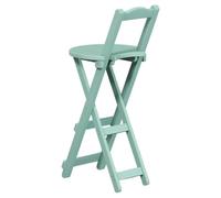 Adjustable Foldable Bamboo Bar Stool with Backrest & Footrest Portable High Chair for Kitchen & Dining Height 45/63/75cm Green Folding Stool for Breakfast & Entertaining