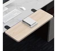 Adjustable Foldable Desk Extender Tray Clamp On Keyboard Der with Armrest & Elbow Support Space Saving Maple h 64x24 cm for Home Office & Gaming