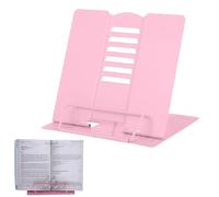Adjustable Foldable Metal Book Holder, Reading Stand Metal, Book Stand Children, Adjustable Cookbook Holder, Reading Stand, Cookbook Holder, Pink Adjustable Reading Stand for Office, School, Library,