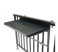 Adjustable Foldable Outdoor Side Table Heavy Du Metal Rail Table for Smals Perfect for Apartments Balconies Dec & Pool Areas Portable & Space Saving Design