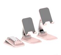 Adjustable Foldable Phone Tablet Stand Holder with 360 Degree Rotation | Sturdy Metal Base Desktop Mount for iPhone Forroid Devices | Portable Non-Slip(Purple)