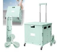 Adjustable Foldable Rolling Crate with Wheels - Rust Resistant Utility Bin for Camping & Storage